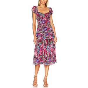 Amanda Uprichard 'Francia' Pink Midi Dress Size M